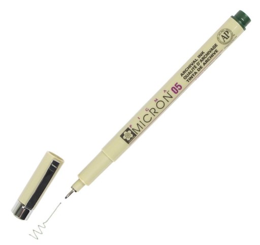 SAKURA Pigma MICRON 05 HUNTER GREEN тонкая подводка