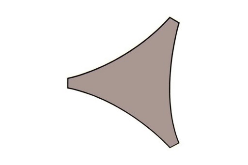 Żagiel przeciwsłoneczny, 3,6 x 3,6 x 3,6 m, 160 g/m², trójkąt, taupe