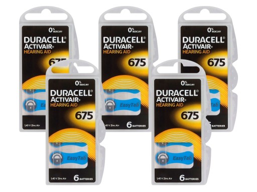 Батарейки для слуховых аппаратов DURACELL 675 30 шт.