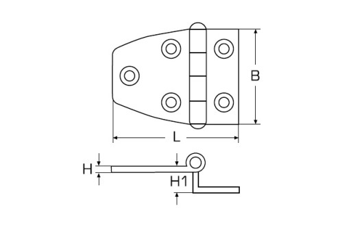 ПЕТЛЯ 8237B НЕРЖАВЕЮЩАЯ НЕРЖАВЕЮЩАЯ КИСЛОСТОЙКАЯ 70X37X4,5 A4