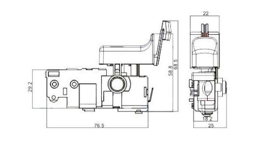 Выключатель BOSCH GBH 2-26 2-28 DFR DRE DFV