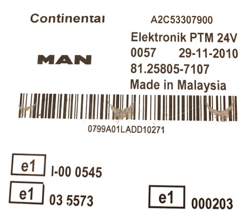 КОМПЬЮТЕРНЫЙ КОНТРОЛЛЕР PTM 24V MAN 81258057102