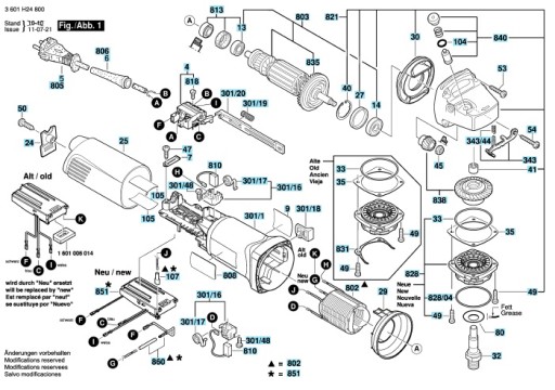 Статор Bosch GWS14-125 GWS1400 GWS 1400 CIT CIE