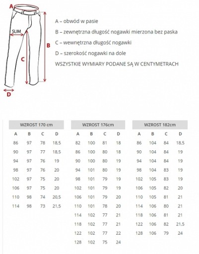 Синие мужские узкие брюки Szczygieł 98/176