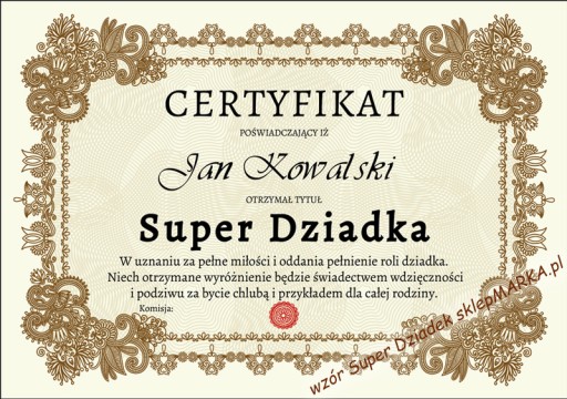 Super Dziadek - Prezent - DZIEŃ dla DZIADKA nr 44