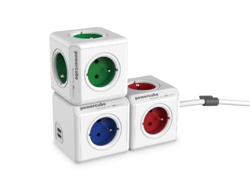 Listwa kostka allocacoc PowerCube 4 gniazda 2xUSB