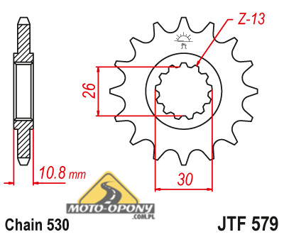 Комплект привода Yamaha YZF R1 2009-14 ZVMX MOC+