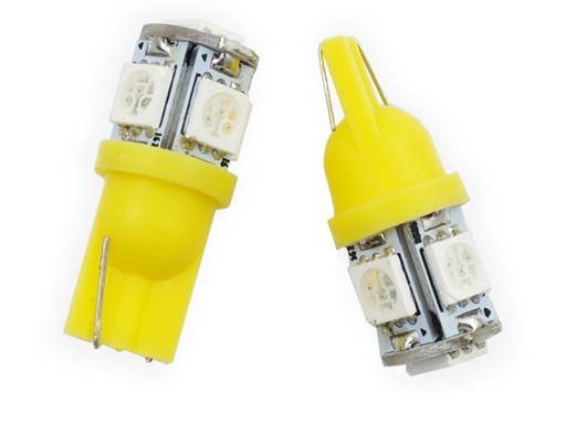 W5W 5 LED 5050 Лампа SMD T10, ОРАНЖЕВЫЙ