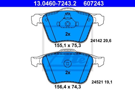 ATE Колодки Диски передние VOLVO S60 II S80 II 316мм