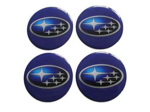 EMBLEMATY NAKLEJKI znaczki logo NA KOŁPAKI dekielki felgi dekle SUBARU 70mm