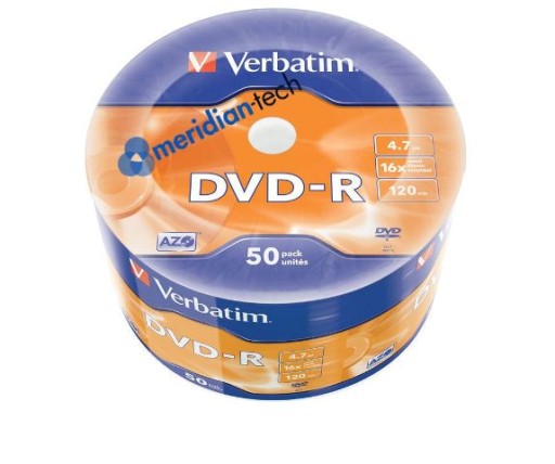 VERBATIM DVD-R диски 4,7ГБ 16x100шт серебро AZO