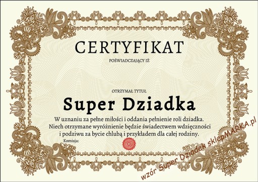 Super Dziadek - Prezent - DZIEŃ dla DZIADKA nr 45