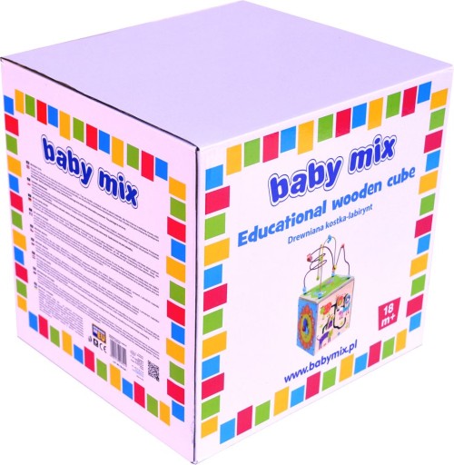 Деревянная игрушка Baby Mix - КУБ-ЛАбиринт, СОРТЕР, ЧАСЫ, ОБУВЬ, ШЕСТИНКИ