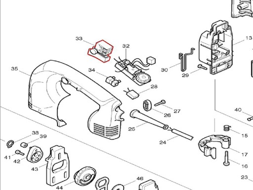 ПЕРЕКЛЮЧАТЕЛЬ MAKITA SGEL 115 CZY-8 для 4340CT/FCT (СИМВОЛ