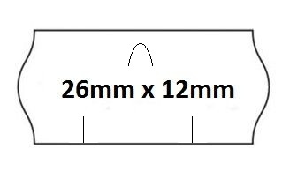 Бирки, этикетки однорядные, 26х12, волна ОРАНЖЕВЫЙ.
