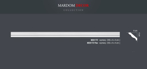 ПОТОЛОЧНАЯ ПОЛОСКА гибкая Flex MDB172F 4х4см