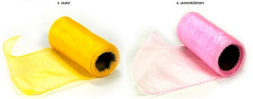 ORGANZA OBSZYTA ORGANTYNA ROLKA 19 KOLORÓW 9m/39cm