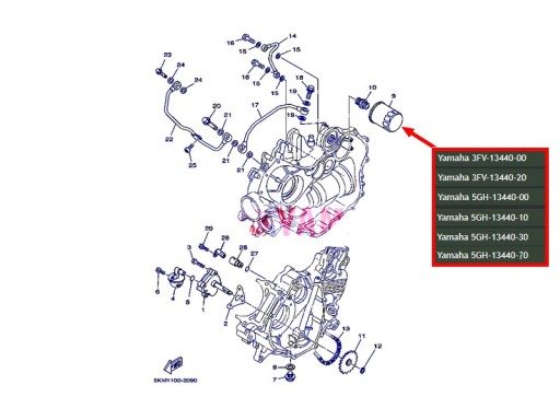 Yamaha 5GH-13440-71 МАСЛЯНЫЙ ФИЛЬТР YZF-R6 YZF-R1 XJ600s FZS1000 V-max YZF600R