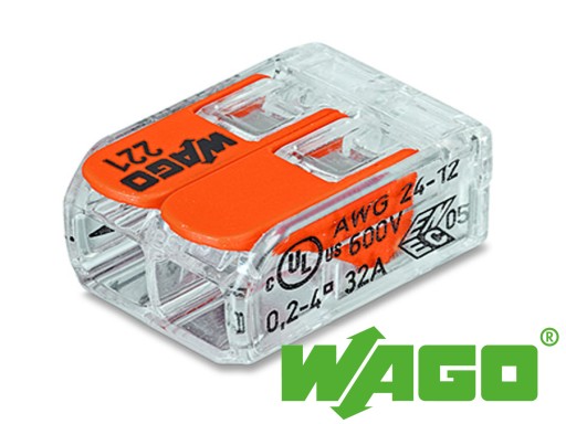 SZYBKOZŁĄCZKA WAGO UNIWERSALNA 2x0,2-4mm² 100szt