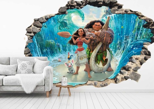 3D наклейки MOANA VAIANA на стену 160x110см на выбор