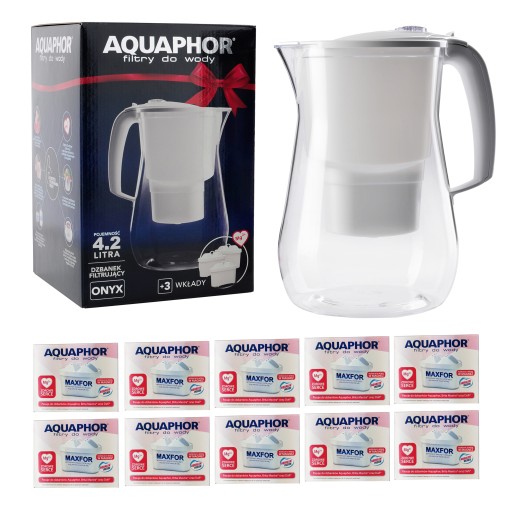 DZBANEK AQUAPHOR ONYX 4.2L 10x WKŁAD MAGNEZOWY