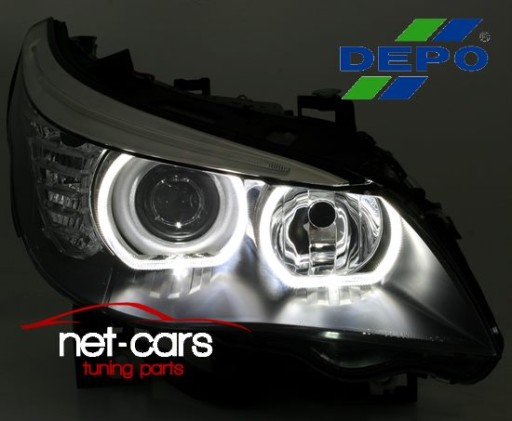 ЛАМПЫ ФАР BMW 5 E60 E61 LED ANGEL EYES LIFT