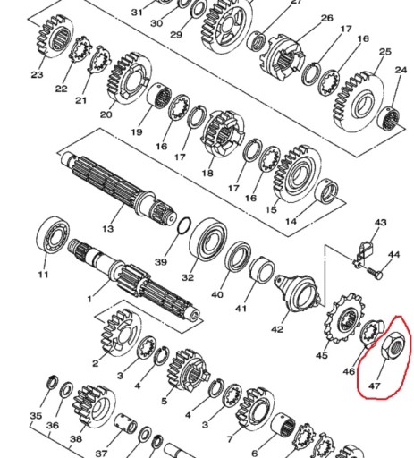 NAKRĘTKA ZĘBATKA PRZÓD YAMAHA YFM 700 RAPTOR 06-24