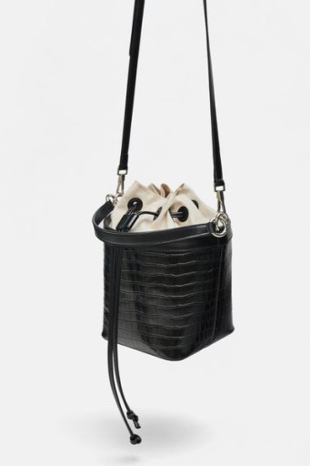 Сумка ZARA Snake Bag 5376/304 корзина чёрная