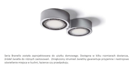 Ledeshi Branello II LED 8W lampa natynkowa -design