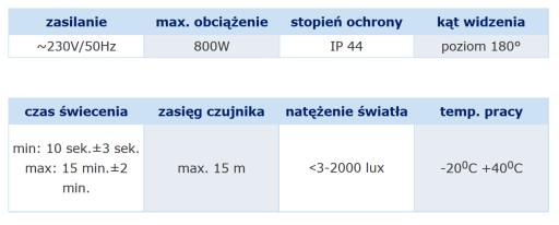 Датчик движения 180 градусов IP44 800Вт мини белый OR-CR-242