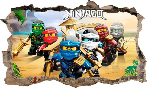 Наклейка на стену LEGO NINJAGO 3D XXL