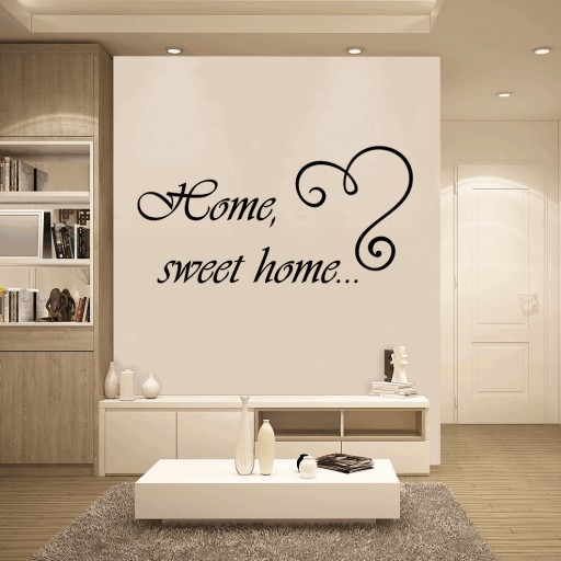 Napisy samoprzylepne na ścianę naklejka do salonu Home sweet home 200 cm