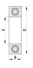 Łożysko kulkowe 6205 2RS 25x52x15mm