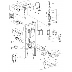 GROHE FRESH+ FRAME ЧАША, ДОСКА, БЕЛАЯ КНОПКА