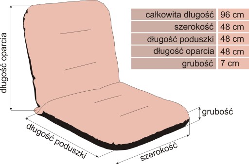 ПОДУШКА ДЛЯ СТУЛА СТУЛ Садовый стул 96x48 см