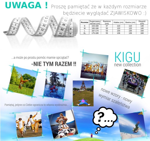 КОМБИНЕЗОННЫЙ КОСТЮМ КИГУРУМИ ПИЖАМА КИГУ M