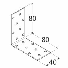 Уголок монтажный - КМ7 80х80х40х2 DMX