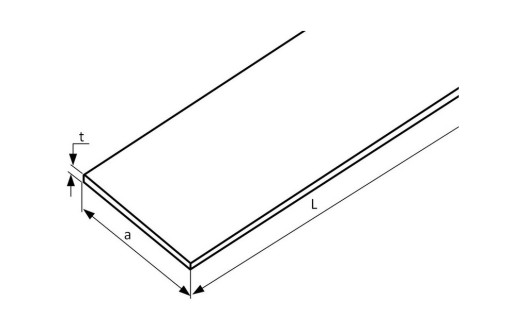 Płaskownik nierdzewny sur 25x4 AISI 304 1000mm