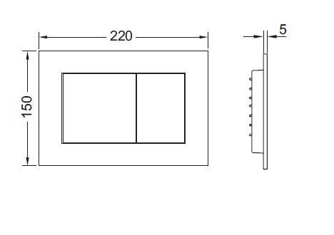 КНОПКА TECE NOW MATT CHROME 9240402 TECENOW