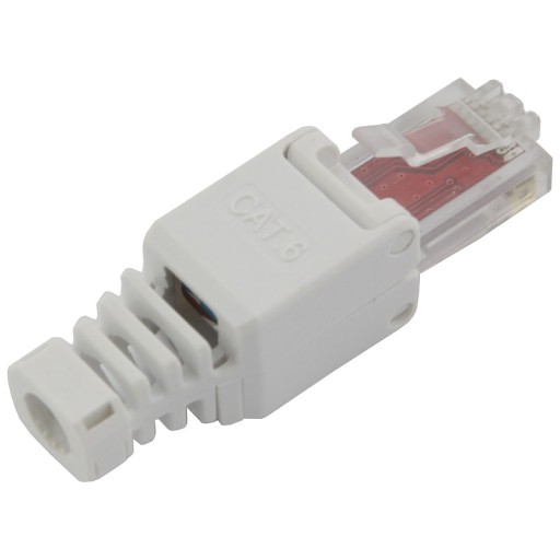 Модульная вилка RJ45 8p8c, самоблокирующаяся, категория 6