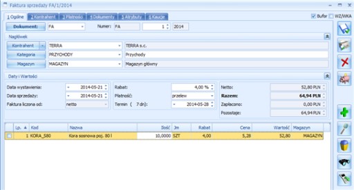 Comarch Optima - программа счетов - счета, JPK, KSeF