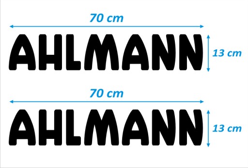 НАКЛЕЙКИ НАКЛЕЙКА - AHLMANN - 2 шт. - ЧЕРНАЯ