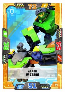 karta nr 6 Aaron w zbroi lego nexo knights 2