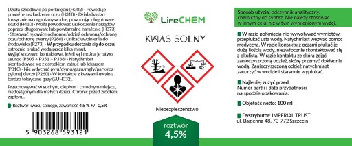 MMS НАТРИЯ ХЛОРИТ 27% + СОЛЯНАЯ КИСЛОТА 4,5% - LifeCHEM