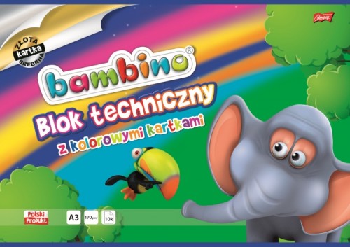 BLOK TECHNICZNY A3/10 KOLOROWY BAMBINO