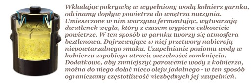 Garnek hermetyczny 6L kamionka do kiszenia ogórków