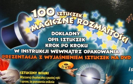 0618 MAŁY MAGIK DVD MAGIA SZTUCZKI MAGICZNE 100 czary DROMADER