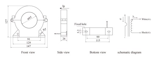 SCT065B-800A/5A 1% Трансформатор тока