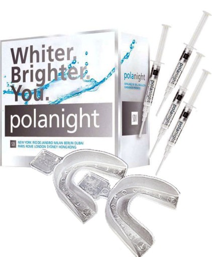 POLANIGHT ГЕЛЬ ДЛЯ БЕЛЕНИЯ ЗУБОВ 4*16% +2 НАКЛАДКИ