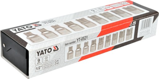 НАБОР ТОРЦЕВЫХ КЛЮЧЕЙ YATO TORX E10-E24 9 ШТ. YT-0521 + ЧЕХОЛ